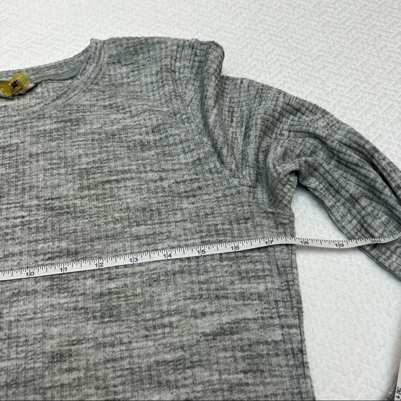 CALVIN Klein💚Jeans Grey Waffle Weave Long Sleeve T-Shirt Size M - Picture 6 of 9